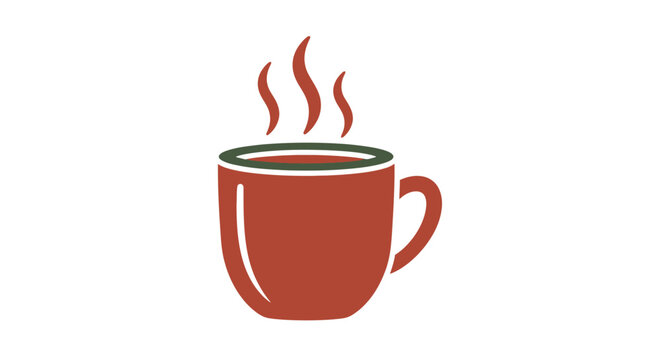 Hot Red Coffee Mug Cup.