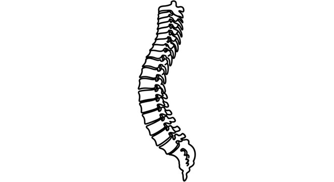 Human spine anatomy illustration.