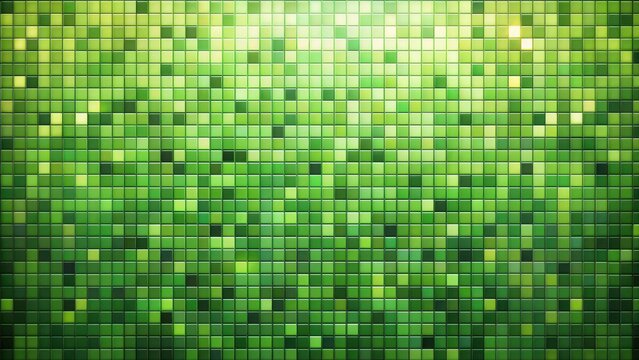 Green shades pixel palette square mosaic grid pixelate colors abstract minecraft background banner