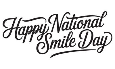 Obraz premium Happy National Smile Day Typography Design Cheerful Lettering Style