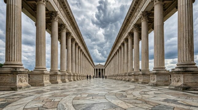 Grand Classical Colonnade Perspective