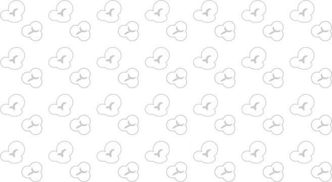 seamless pattern with popcorn on white background