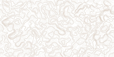Brown topographic map lines on white background  abstract geographic illustration © MD.HUZZATULLAHISLAM
