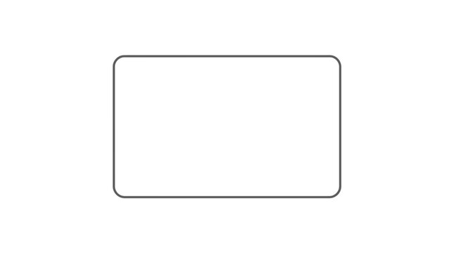 Blank rounded rectangle icon on white background