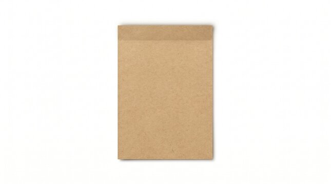 A brown envelope is shown on a white background in close-up.