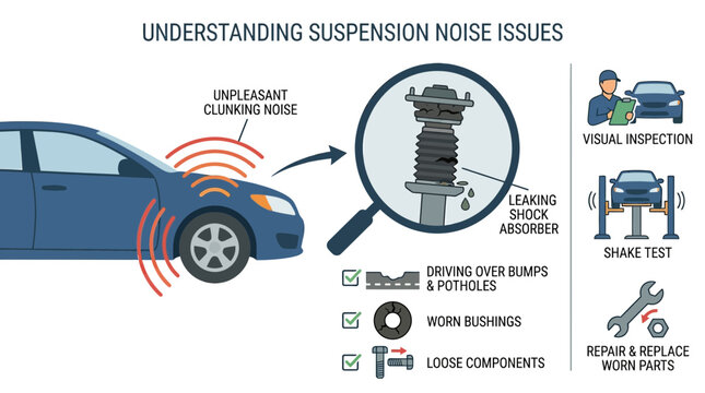 Car Suspension Noise Issues Explained - Leaking Shock Absorber