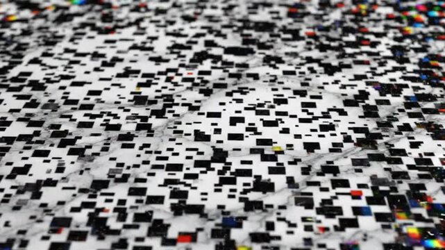 Abstract Glitch Effect Squares Background, Digital Noise and Pixels Pattern