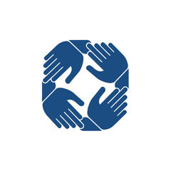 Obraz premium Teamwork Hands Logo Icon