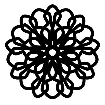 Elegant Black Mandala Floral Design
