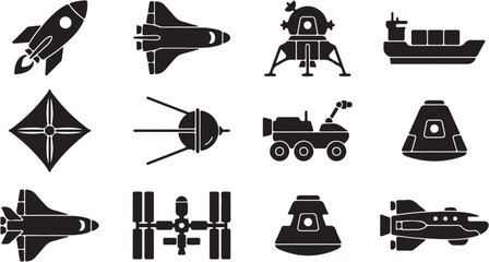 Collection of various space exploration vehicles. © Idaryati