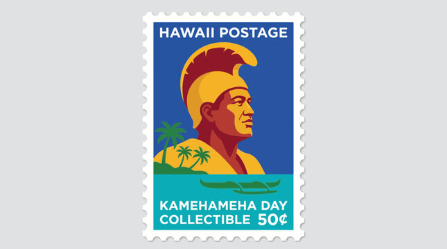 Kamehameha Day Stamp Design Collectible Hawaii Postage