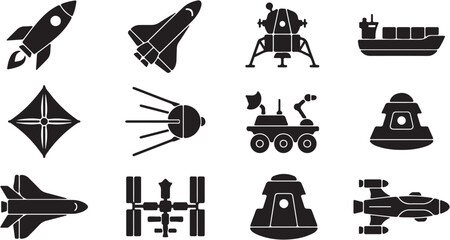 Collection of various space exploration vehicles. © Idaryati