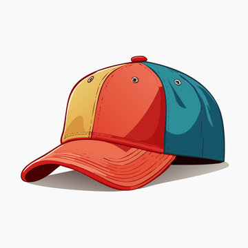 Colorful Baseball Cap Illustration