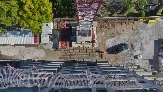 Aerial Video of Modern Frame With Geometric Proportions