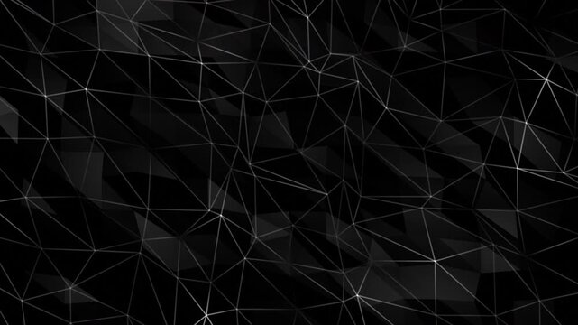 4K Abstract Plexus Background Animation, Futuristic Digital Network Connection Backdrop, Geometric Connecting Lines and Dots Science Concept