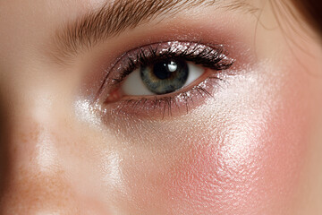 Fototapeta premium silver glitter eye