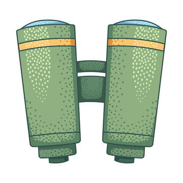 illustration of green binoculars