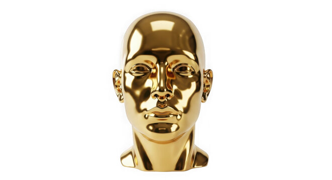 Golden oscar statuette head