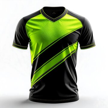 Black and neon green athletic long sleeve shirt.