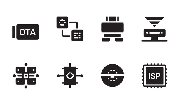Networking and firmware technology icons
