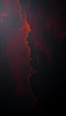 Fototapeta premium Dark Abstract Texture with Deep Red Illuminated Crack