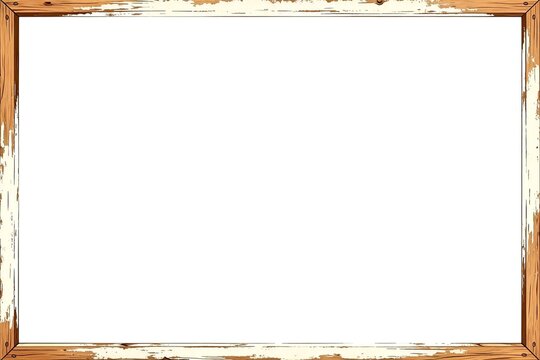 Wooden frame with distressed texture
