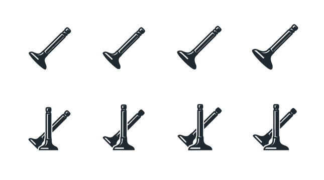 Engine Valves Icon Set
