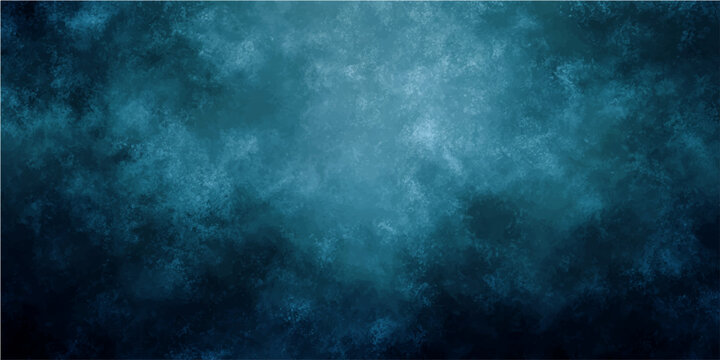 Abstract texture of dark blue and turquoise clouds and mist with light and shadow play creating a dramatic and moody atmosphere suitable for background use.