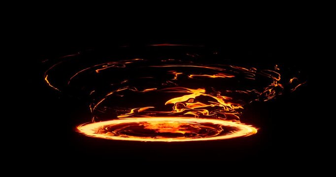 fire portal effect on black background