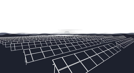 Large solar panel farm installation. © Alex