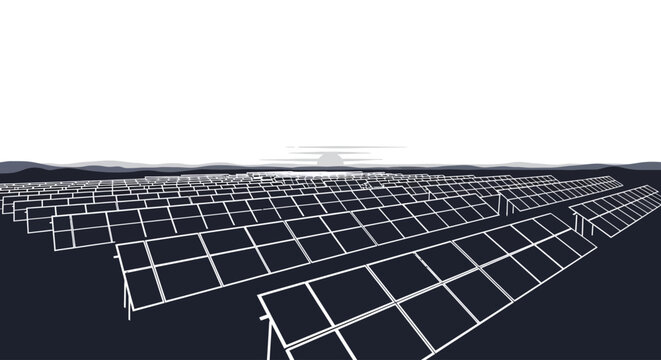 Large solar panel farm installation.