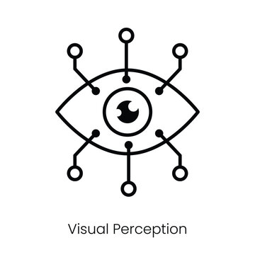 Visual Perception Icon - Computer Vision and Image Recognition. Visual perception icon for computer vision, image analysis, and AI-powered seeing technology.