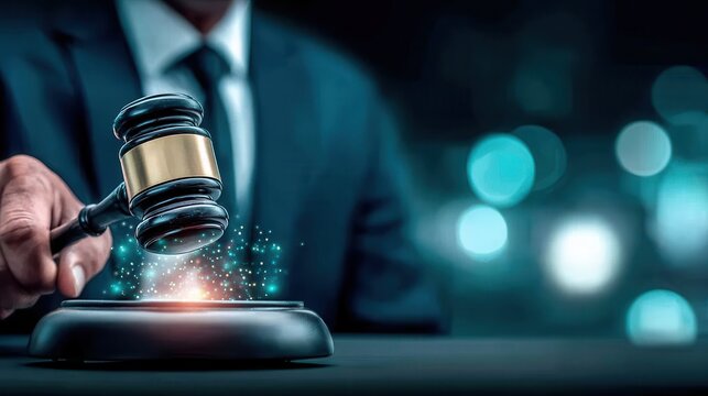 Seeking a verdict of justice, the lawyer presented evidence in court as the judge moderated the intense civil litigation.