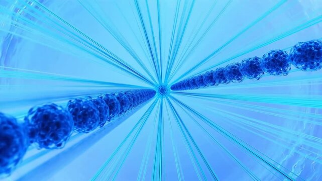 Microscopic Cell Division - Chromosomes Align on Metaphase Plate