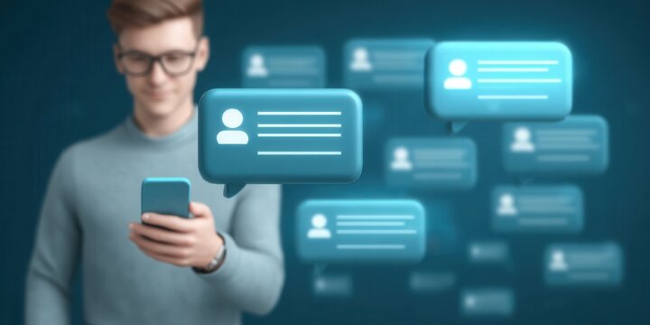 A notification flashes as he is texting, his inbox receiving a message while chatting and messaging create a conversation that lasts for many hours now.