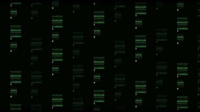 binary code falling stream matrix digital effect