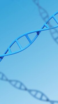 Science fiction DNA Animation Spinning on science background. Full Hd. 4K