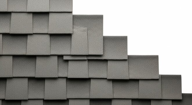 Modern Grey Architectural Roof Shingles Pattern.
