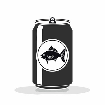 Can with fish logo