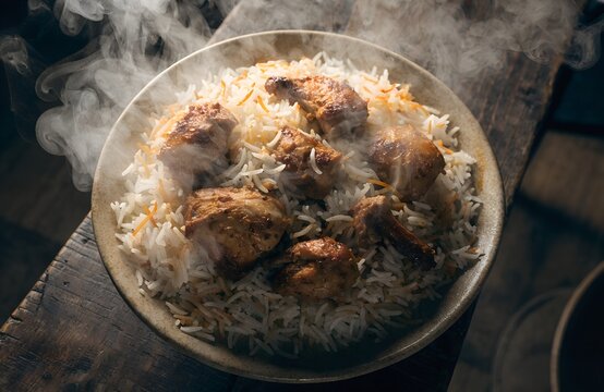 Traditional Pakistani Chicken Biryani Premium Food Shoot