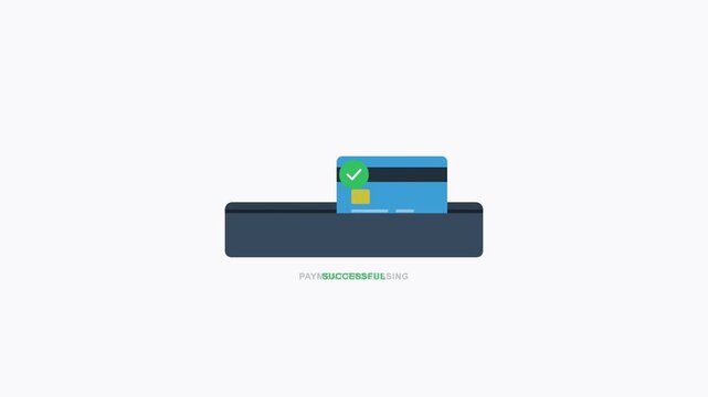 business finance credit card swiping payment minimal animation