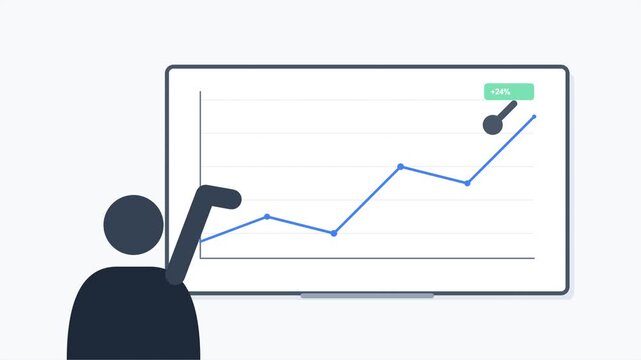 business meeting presentation whiteboard data explanation icon
