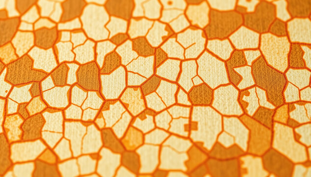Traditional hand stamped batik fabric with organic wax resist lines