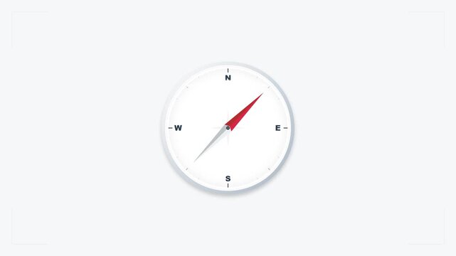 compass direction navigation exploration business path way animation