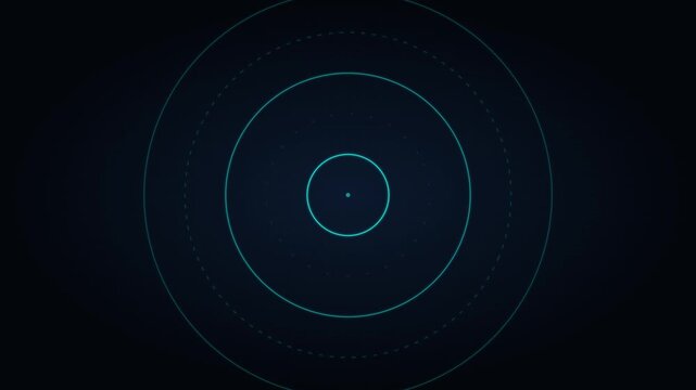 concentric ring pulse signal abstract tech background