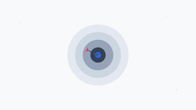 corporate target strategy marketing goal achievement animation