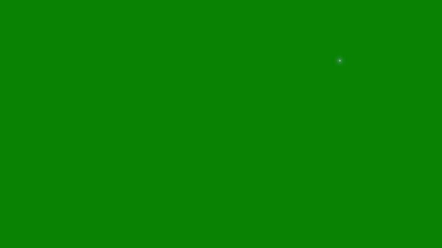 Blinking retro vector stars and dots, twinkling starry night sky , green background 4k video .sparkle, white cartoon, flat, vector, doodles style