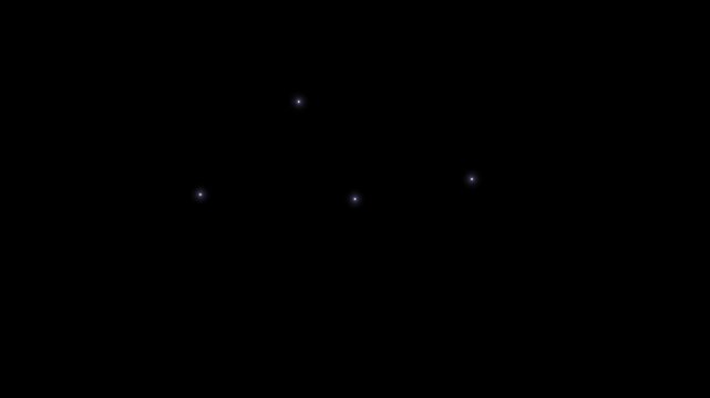 Cartoon Style Twinkling Stars and Shining Lights , Sparkling stars blinking animation on black screen background.Doodle flat vector sparkling star green Sky , 4k video