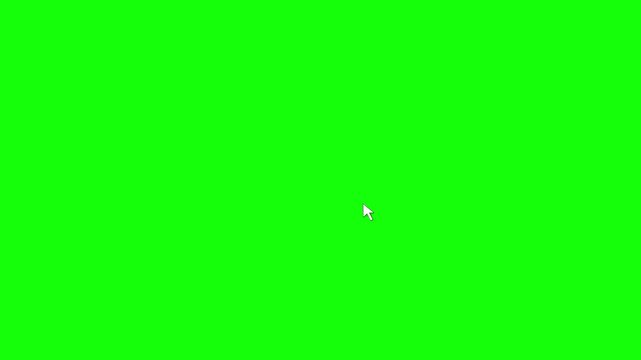 cursor mouse click pointer interaction green screen effect