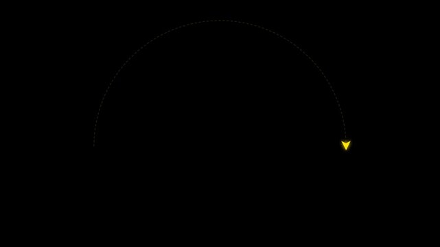 Curved Arrow Motion Path Chroma Key Animation Overlay